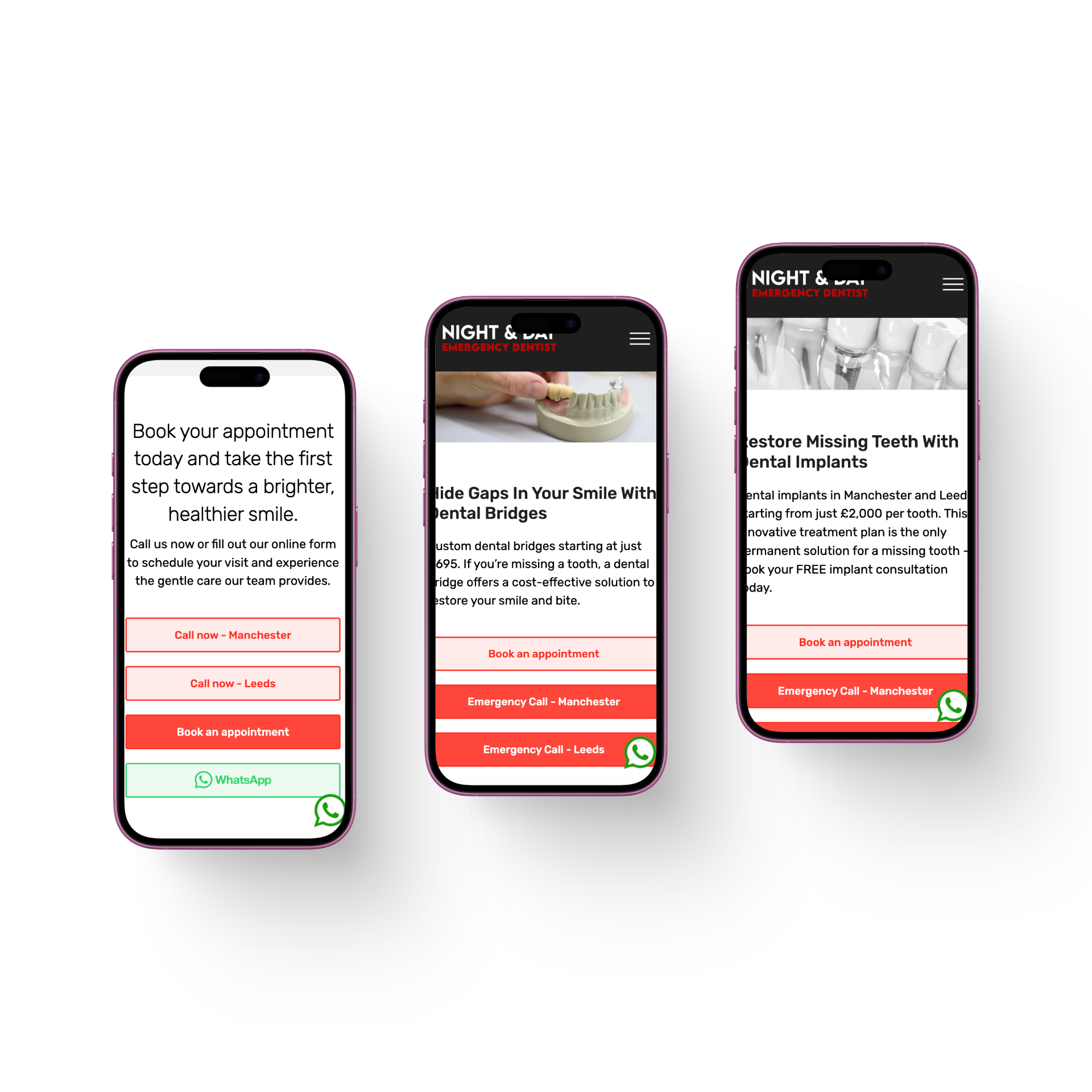 Night and Day Emergency Dentist Analytics Dashboard